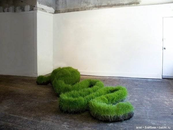 Скульптуры из травы Mathilde Roussel (фото 7)