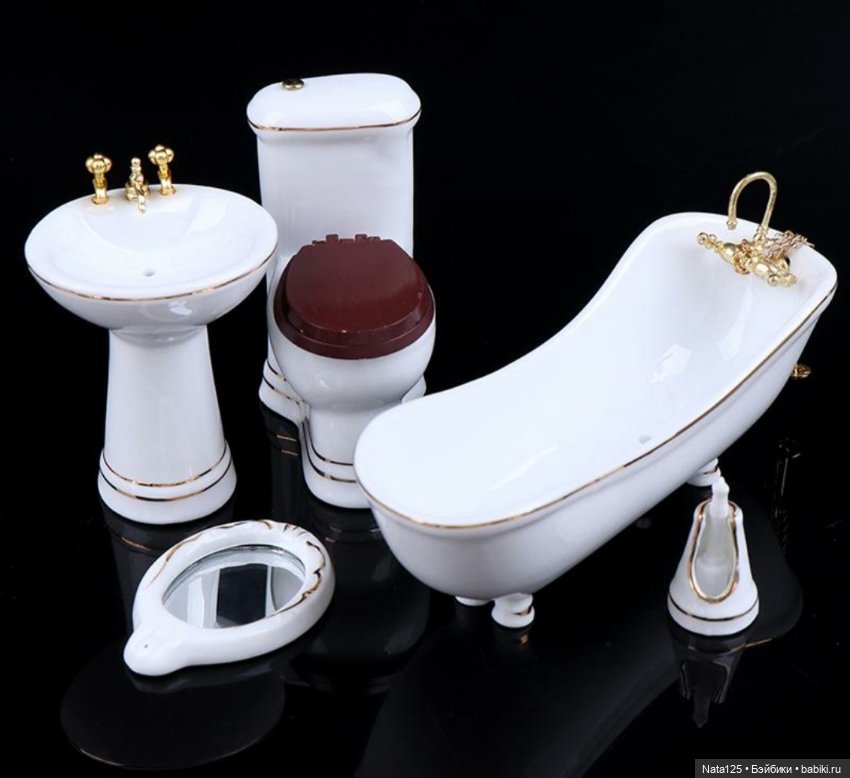 Тема ванной комнаты для кукол (наброски)