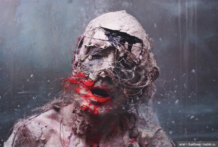 Жуткие скульптуры от автора Olivier de Sagazan