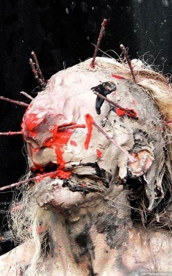 Жуткие скульптуры от автора Olivier de Sagazan (фото 8)