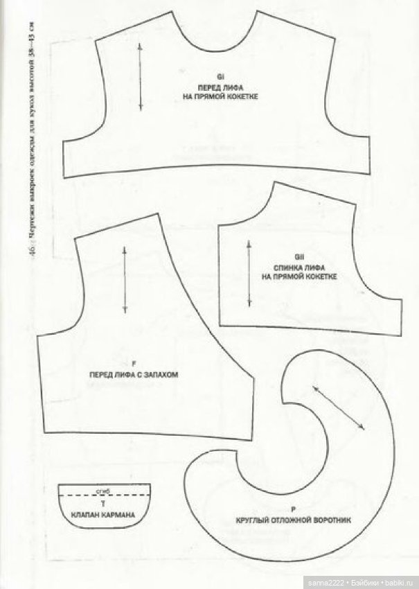 Выкройки одежды для интерьерных кукол