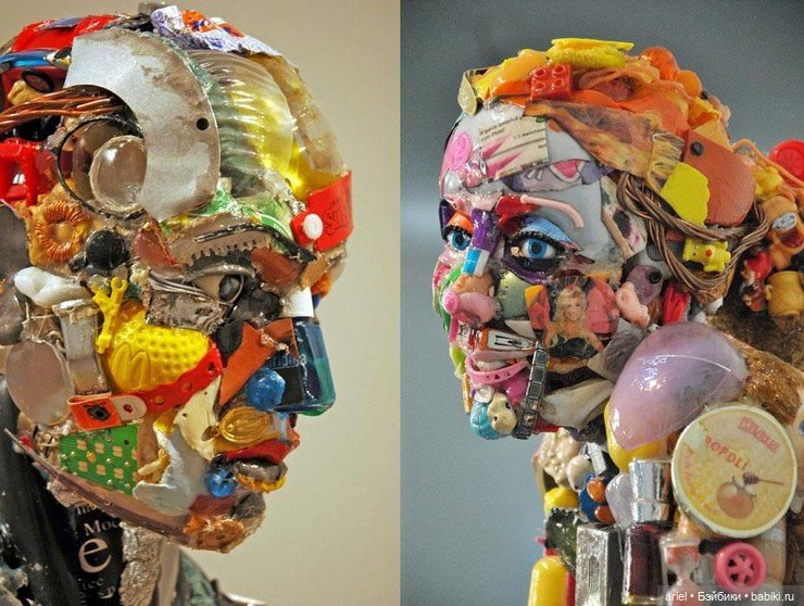 Оригинальные скульптуры из мусора Dario Tironi (фото 8)