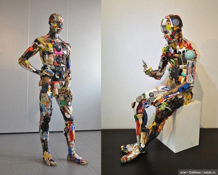 Оригинальные скульптуры из мусора Dario Tironi (фото 7)