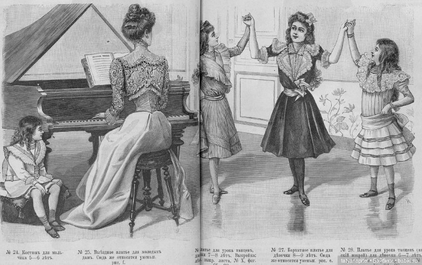 Детская мода 1899-1906 из журналов "Модный курьер" и "Вестник моды" ч2