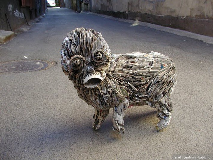 Скульптуры из газет от Nick Georgiou (фото 7)