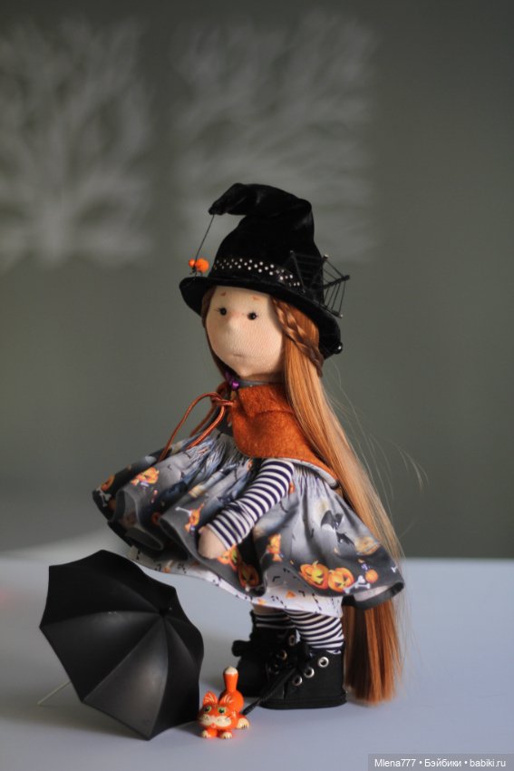 Ведьмочка текстильная кукла (фото 3)