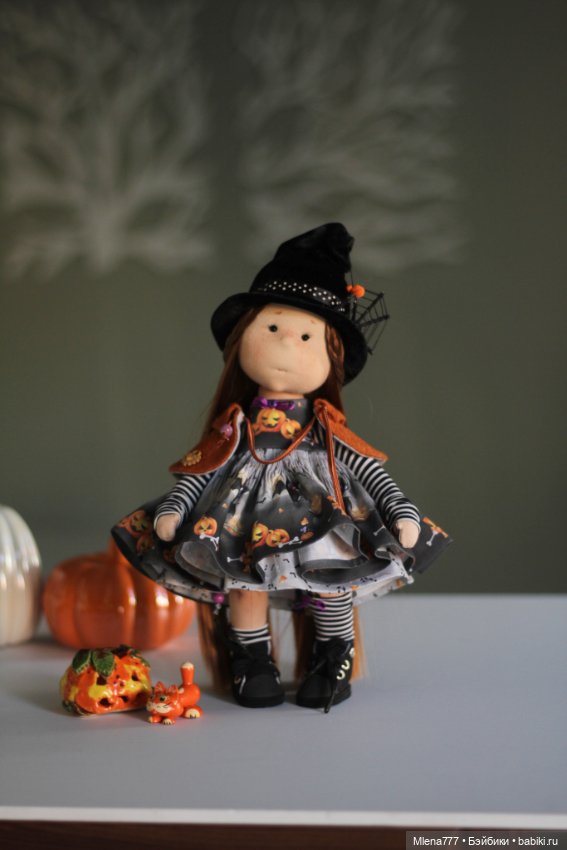 Ведьмочка текстильная кукла