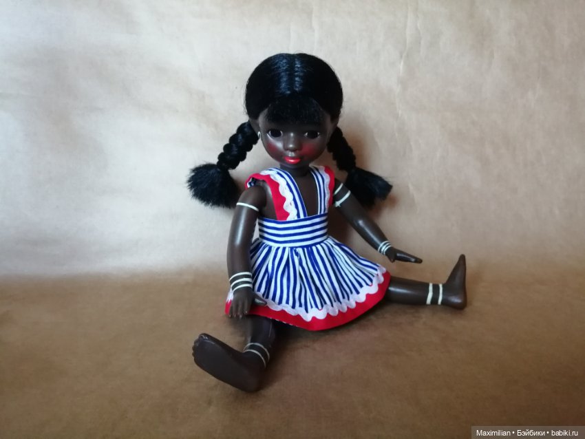 Кукла СССР, Негритянка — Советские винтажные куклы (СССР): Ленигрушка (фото 2)