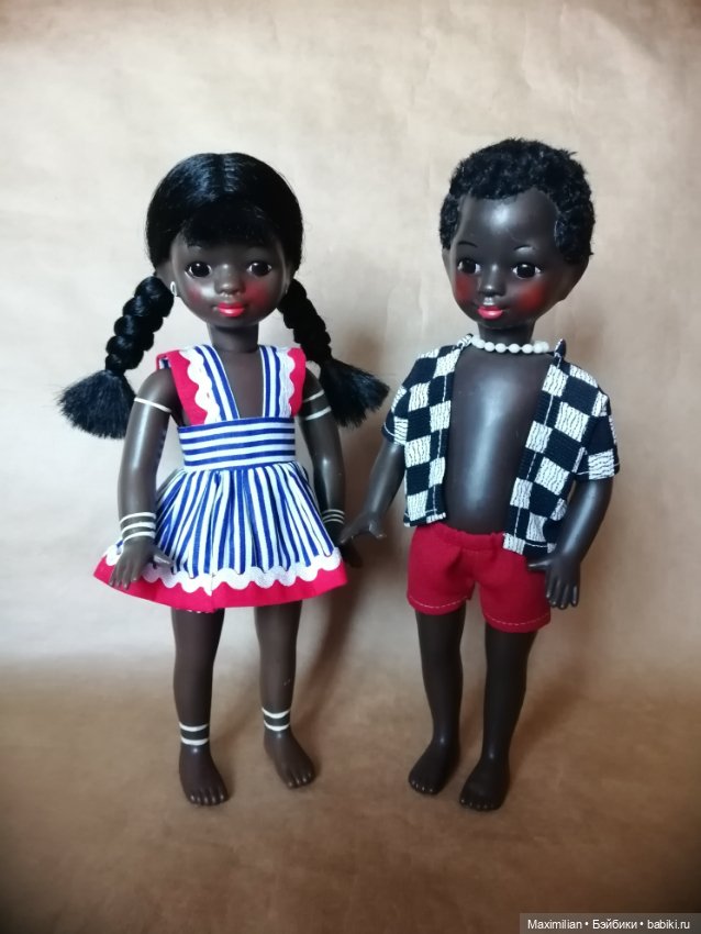 Кукла СССР, Негритянка — Советские винтажные куклы (СССР): Ленигрушка (фото 3)