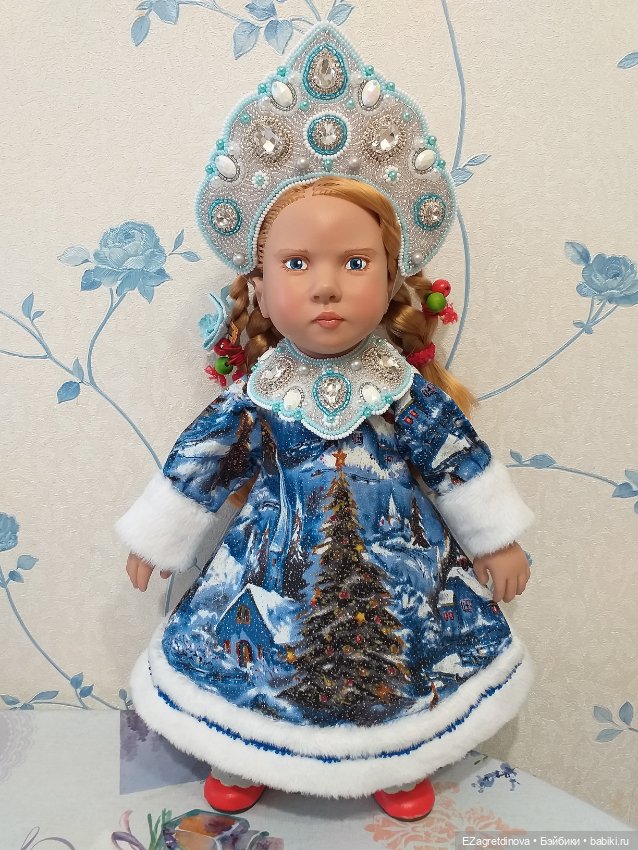 Кокошник и оплечье для кукол Zwergnase 34 см (фото 3)