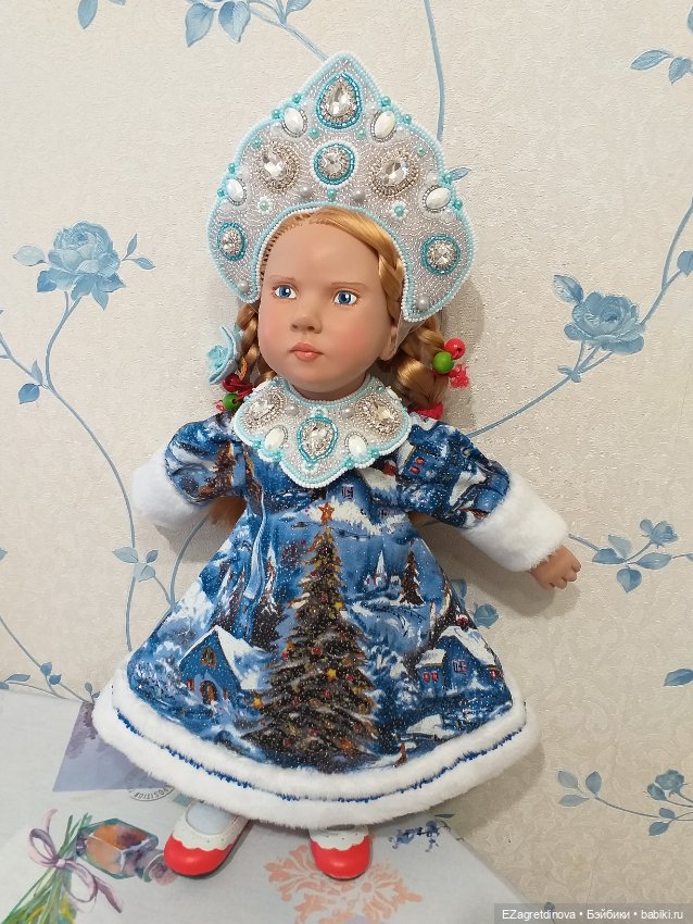 Кокошник и оплечье для кукол Zwergnase 34 см (фото 5)