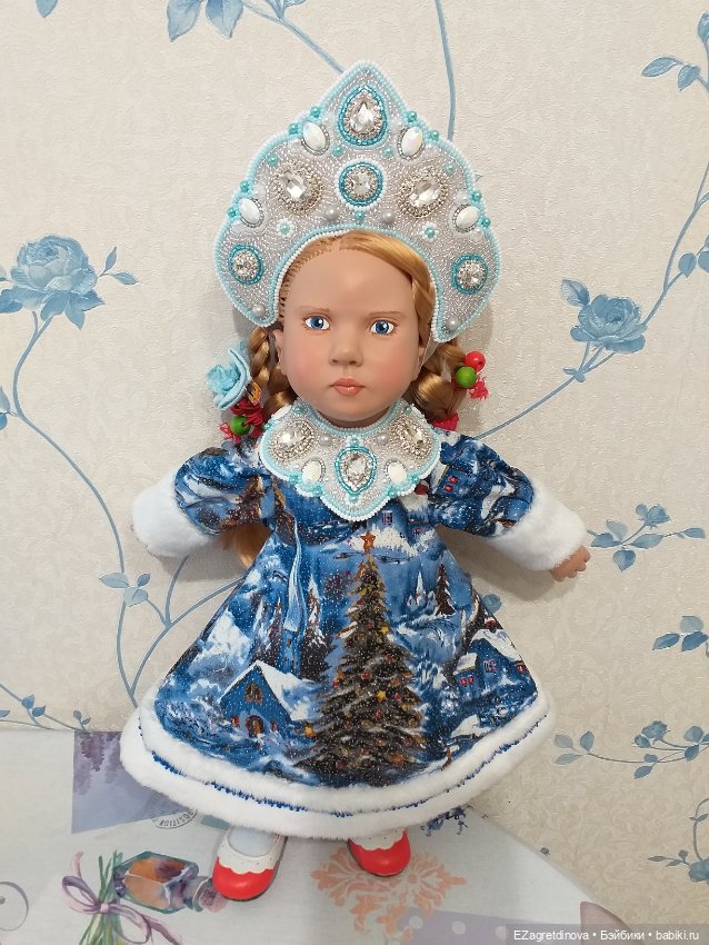 Кокошник и оплечье для кукол Zwergnase 34 см (фото 4)