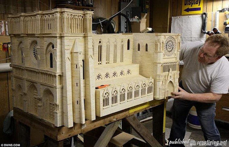 Скульптуры из спичек Патрик Актон (фото 5)