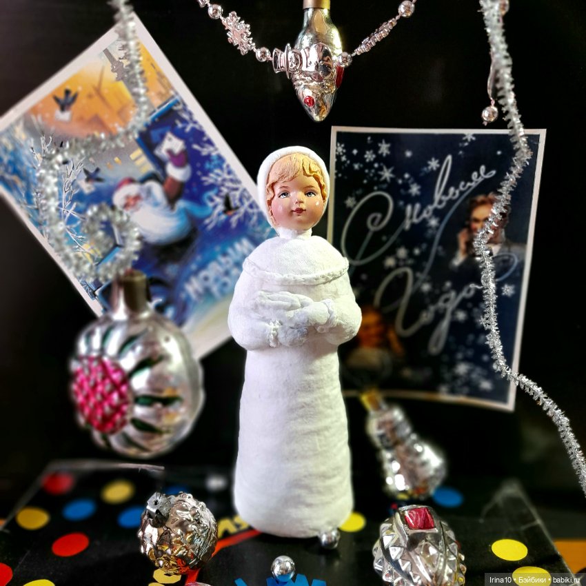 Новые ватные игрушки — Ватные игрушки на елку: ретро