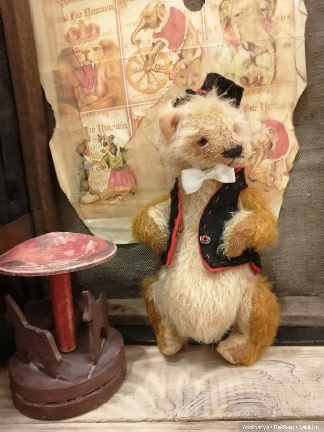 Kaspar мишка-тедди из коллекции "Винтажный цирк" (фото 4)