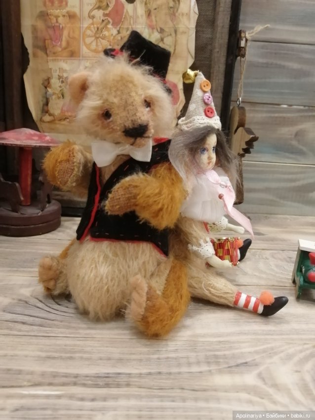 Kaspar мишка-тедди из коллекции "Винтажный цирк"