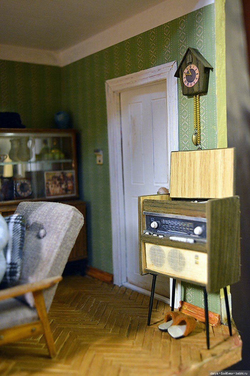 Гостиная с зелеными обоями, автор румбокса Галина Чиркова (фото 4)