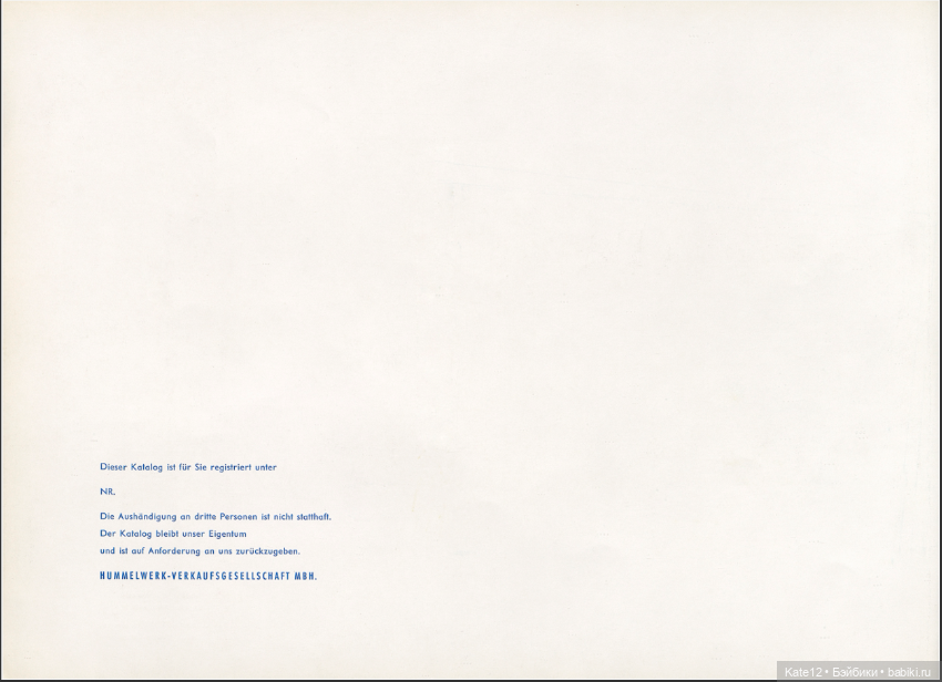 EVA HARTA от Goebel 1960 год КАТАЛОГ (фото 2)