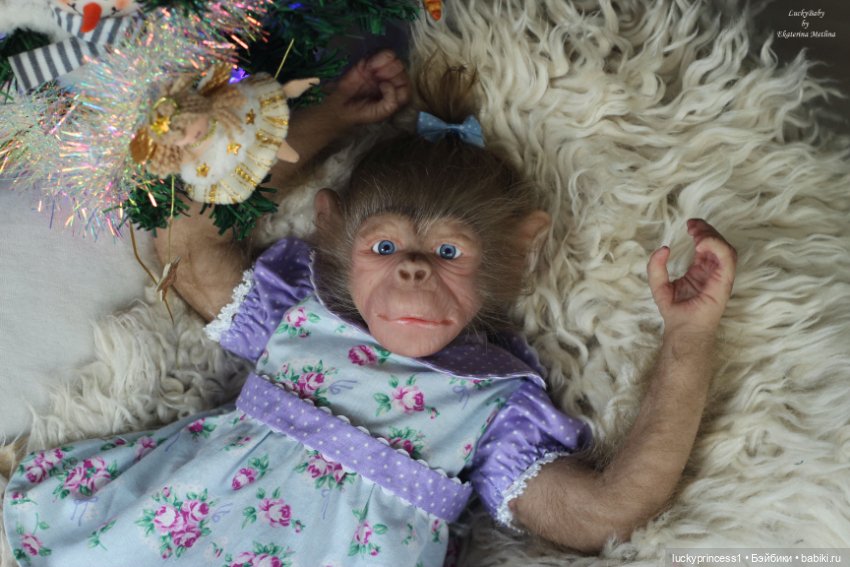 Обезьянка Чика. Молд Hillary by Jade Warner