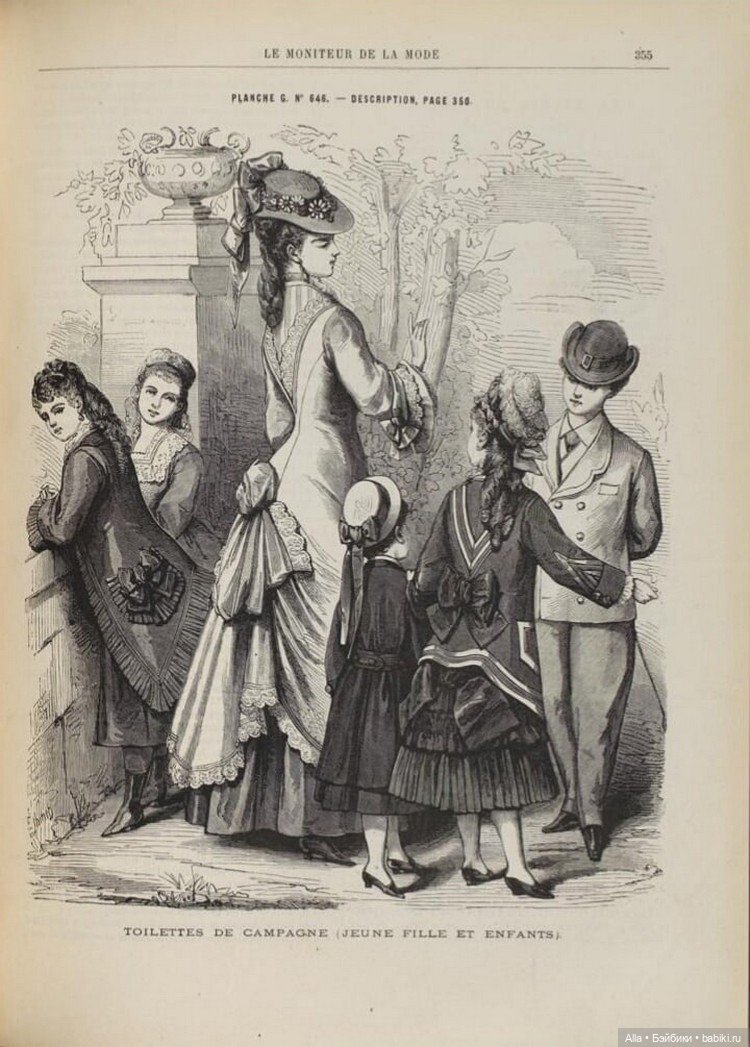 Детская мода на иллюстрациях "Le Moniteur de la Mode", "La Gazette Rose", "La Mode Illustrée" за 1876 год