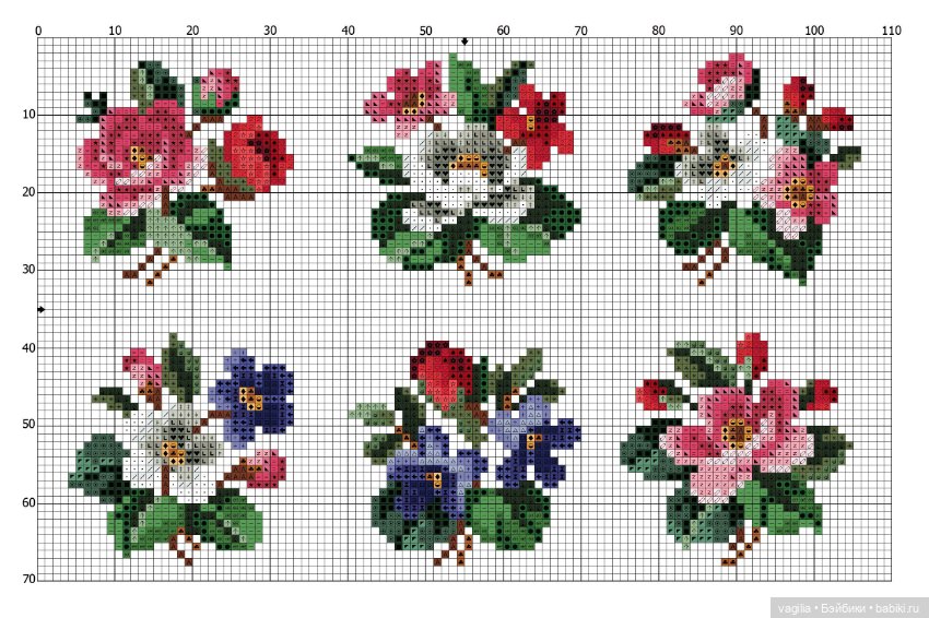 Мелочь крестиком 2 — Схемы вышивки крестом: фото узоров (фото 10)