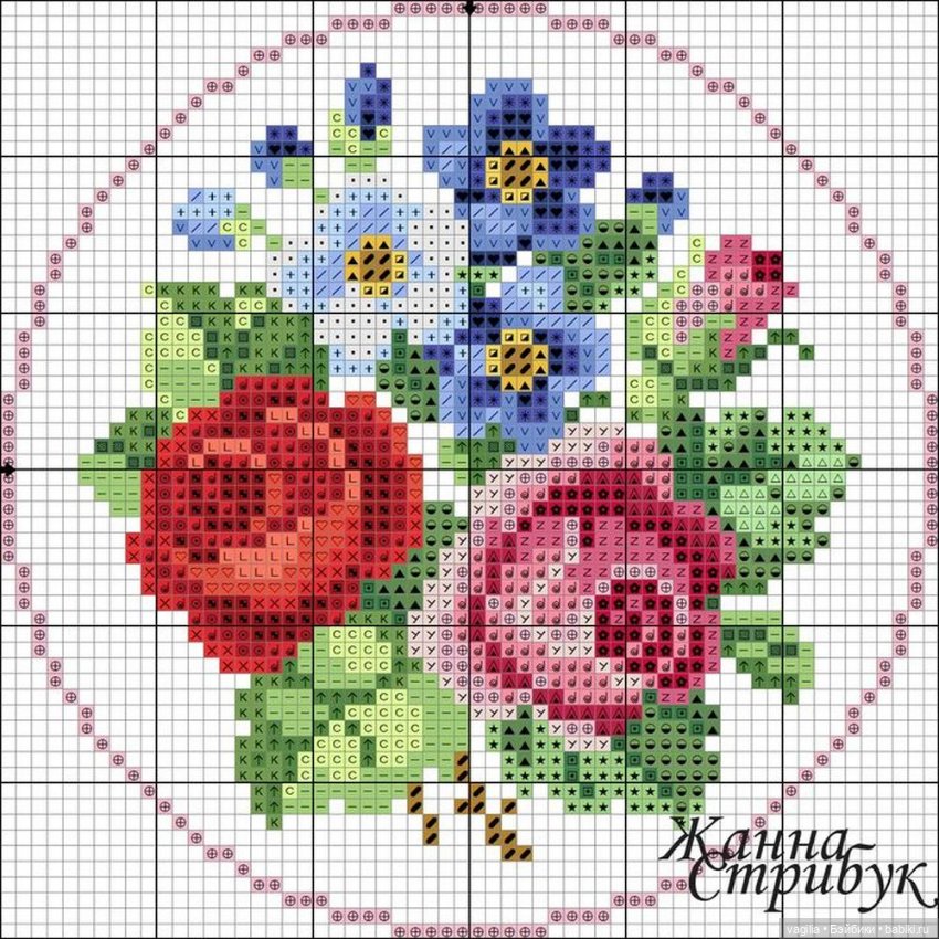 Мелочь крестиком 2 — Схемы вышивки крестом: фото узоров