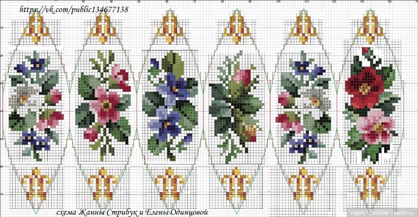 Мелочь крестиком 2 — Схемы вышивки крестом: фото узоров