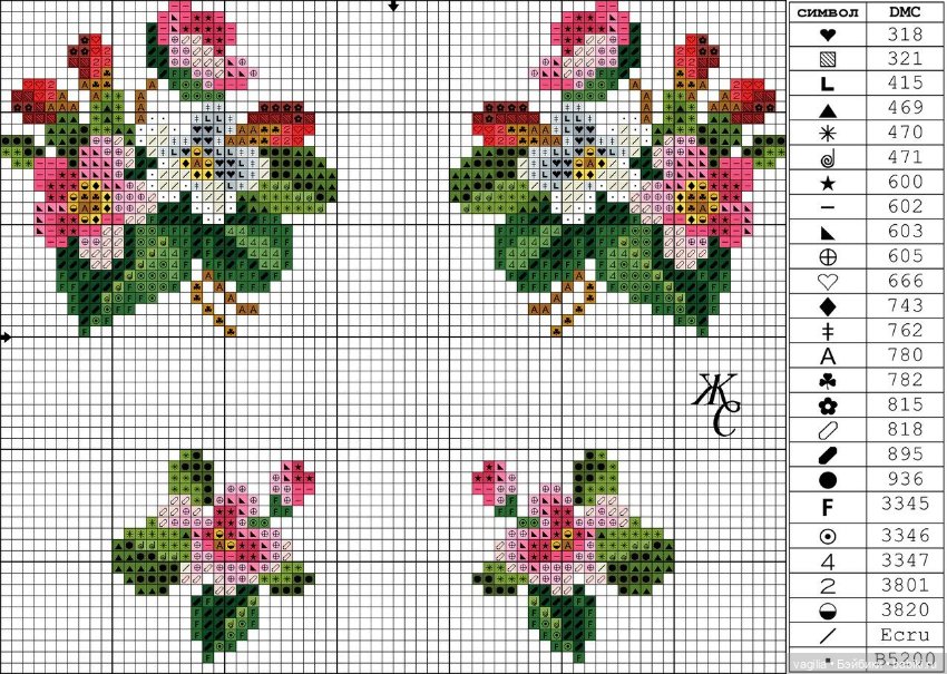Мелочь крестиком 2 — Схемы вышивки крестом: фото узоров (фото 3)