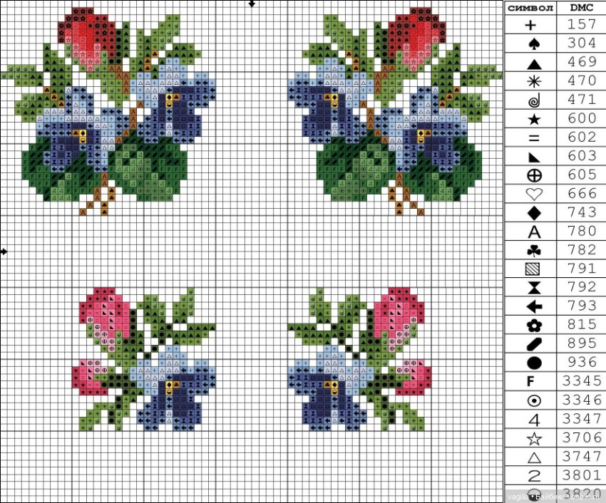 Мелочь крестиком 2 — Схемы вышивки крестом: фото узоров (фото 5)