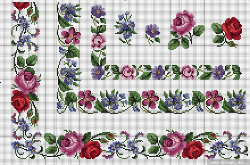 Мелочь крестиком 2 — Схемы вышивки крестом: фото узоров