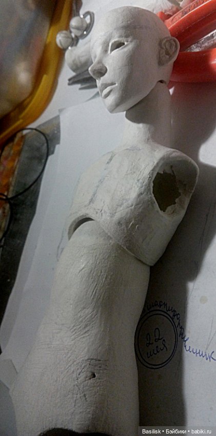 Мм мальчик. Процесс 2 — Авторские шарнирные куклы своими руками: лепка (фото 7)