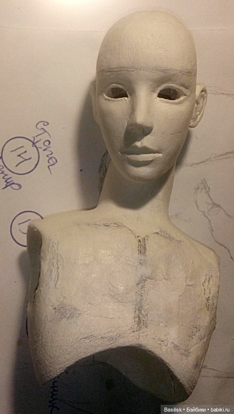 Мм мальчик. Процесс 2 — Авторские шарнирные куклы своими руками: лепка (фото 6)