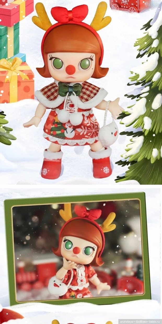 Молли «Рождественский олень» от Pop Mart (фото 5)