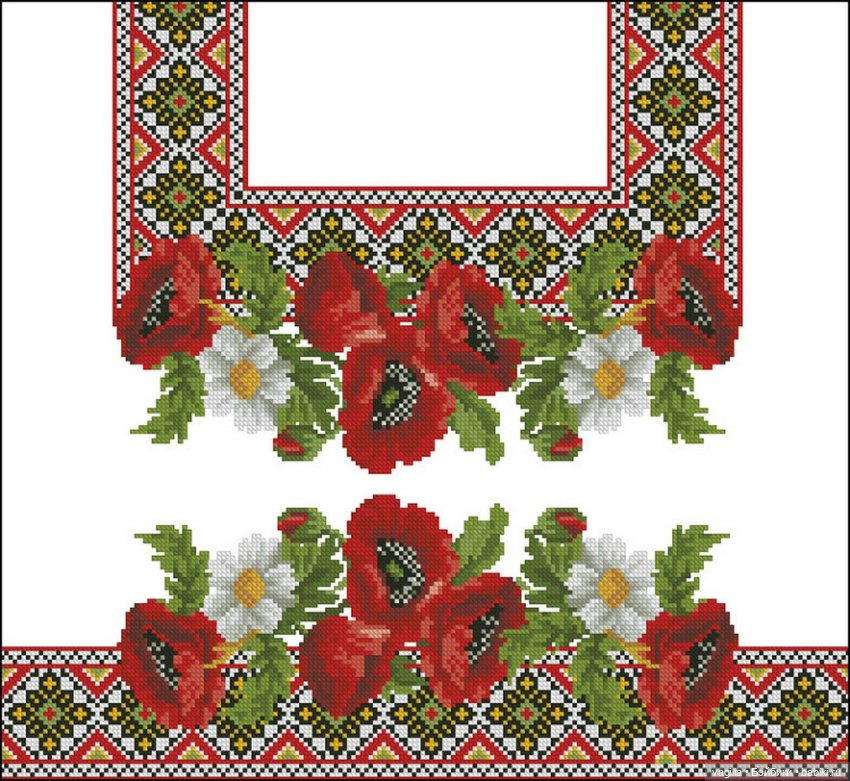 Ещё вышиванки, правда без схем, но вполне читаемы