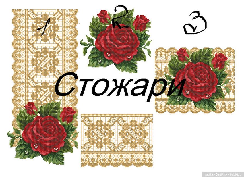 Ещё вышиванки, правда без схем, но вполне читаемы