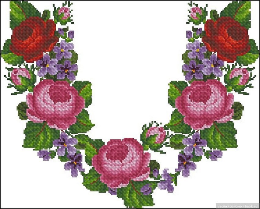 Ещё вышиванки, правда без схем, но вполне читаемы