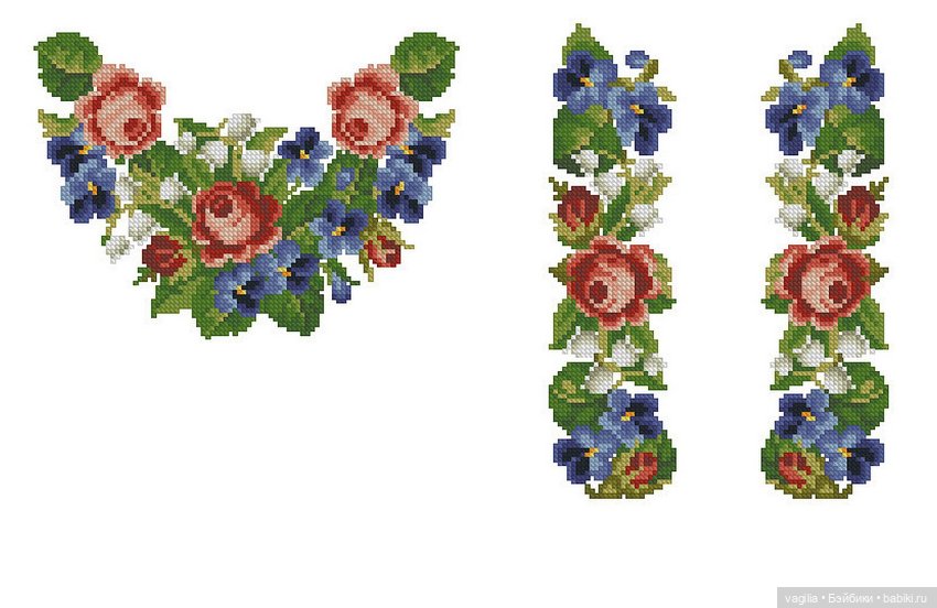 Ещё вышиванки, правда без схем, но вполне читаемы