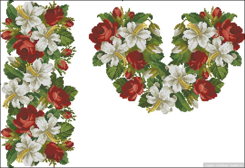 Ещё вышиванки, правда без схем, но вполне читаемы