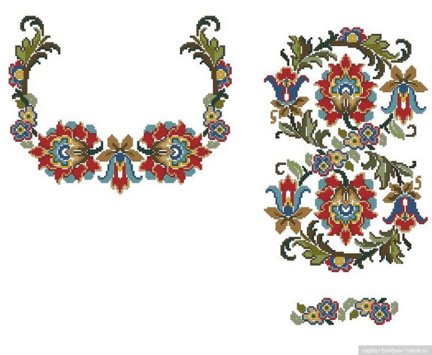 Ещё вышиванки, правда без схем, но вполне читаемы