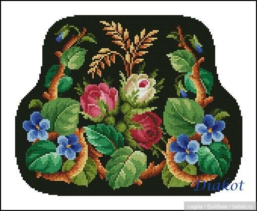 Сумочки крестом — Схемы вышивки крестом: фото узоров