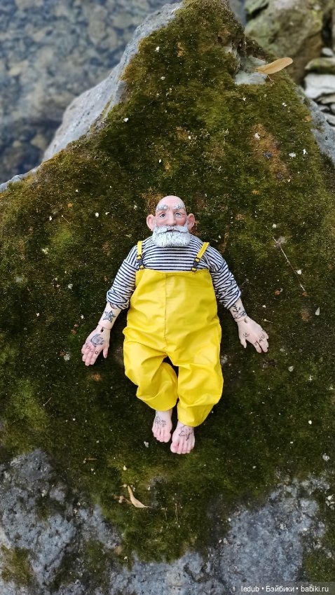 Моряк-рыбак. Будуарная кукла Лели Дубровиной (фото 9)