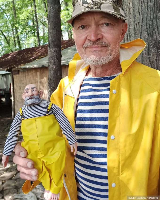 Моряк-рыбак. Будуарная кукла Лели Дубровиной (фото 4)