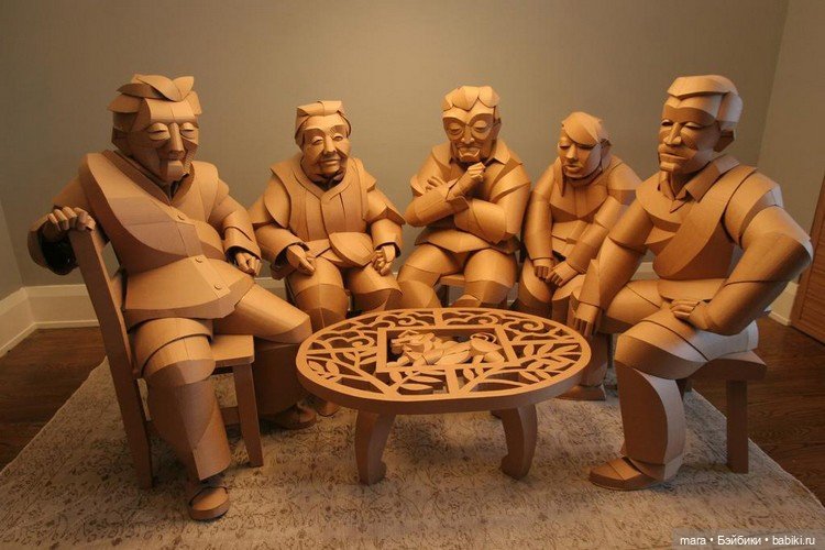 Картонные скульптуры, автор Warren King