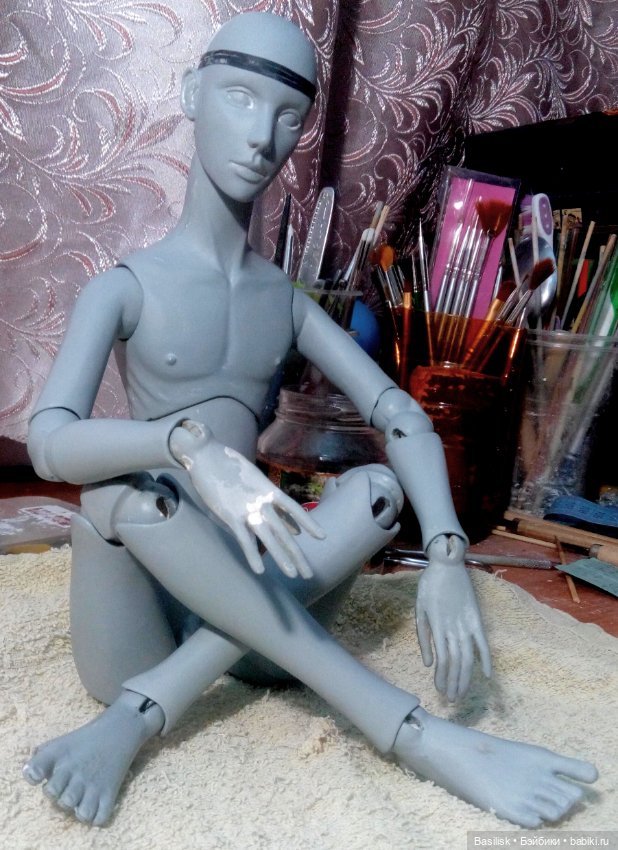 Мм мальчик. Процесс 4 — Авторские шарнирные куклы своими руками: лепка (фото 2)