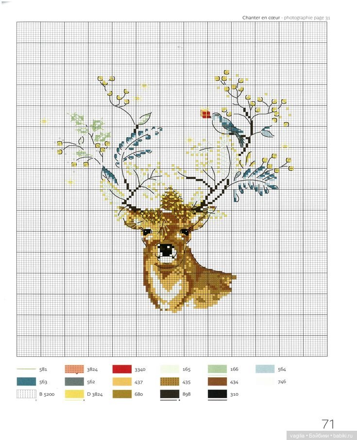 Французская вышивка — Схемы вышивки крестом: фото узоров