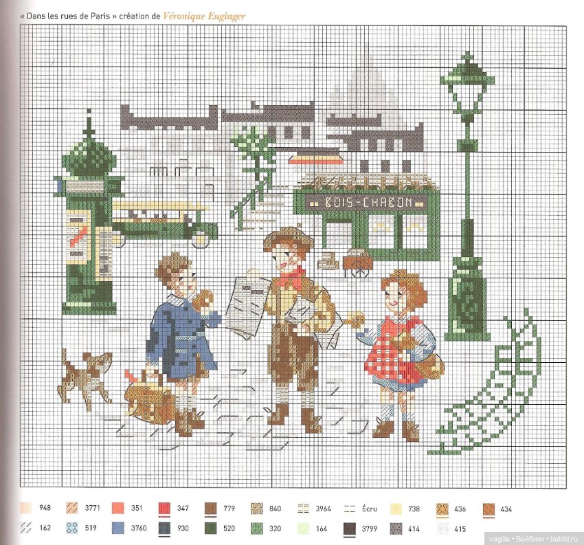 Французская вышивка — Схемы вышивки крестом: фото узоров (фото 9)