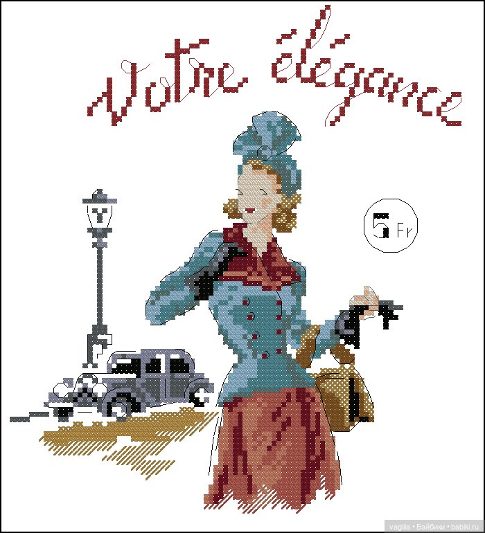 Французская вышивка 2 — Схемы вышивки крестом: фото узоров