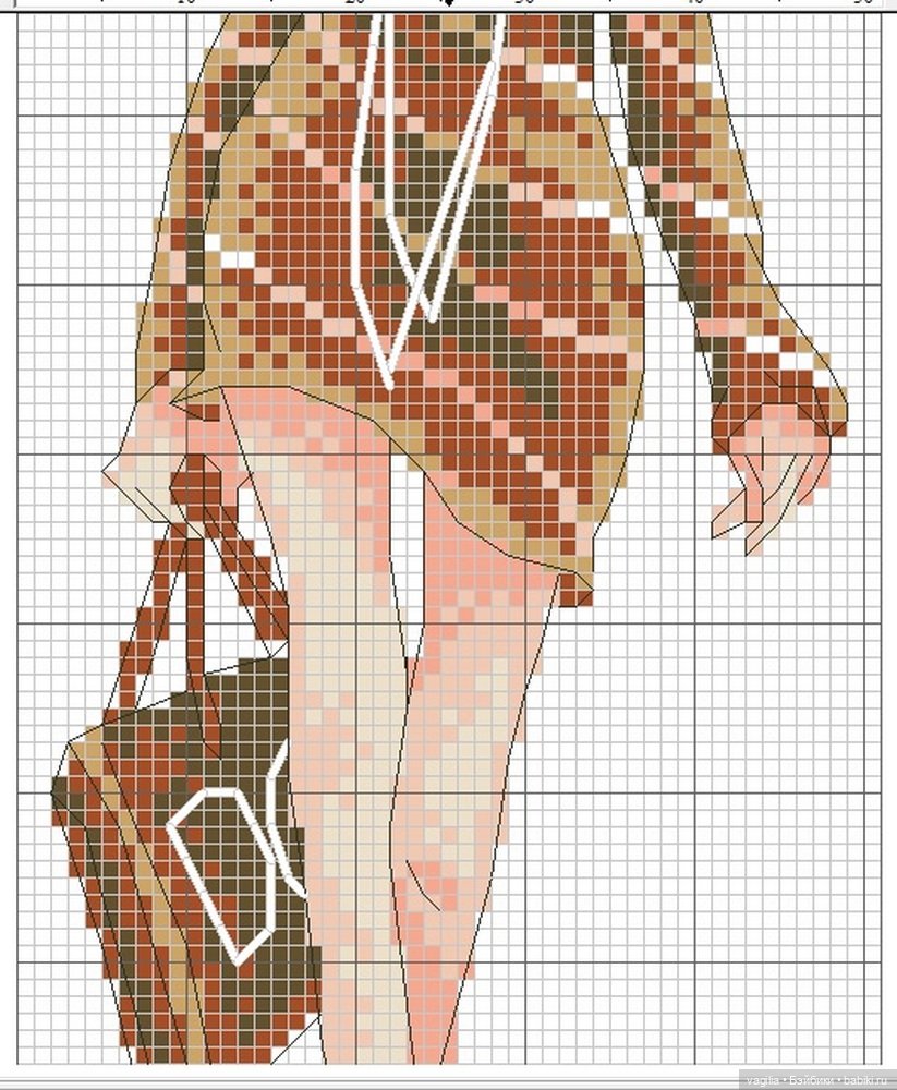 Дамы, девушки крестиком — Схемы вышивки крестом: фото узоров (фото 2)