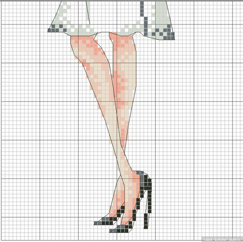 Дамы, девушки крестиком — Схемы вышивки крестом: фото узоров