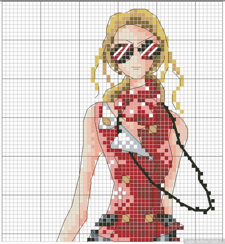 Дамы, девушки крестиком — Схемы вышивки крестом: фото узоров